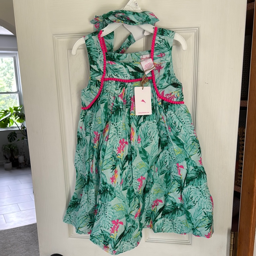 NWT Tommy Bahama Floral Dress and. Headband